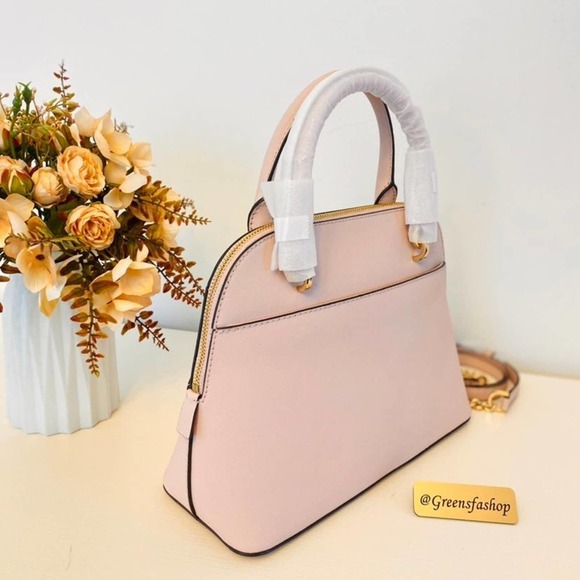 Michael Kors Medium Dome Satchel Crossbody Powder blush - Picture 4 of 11